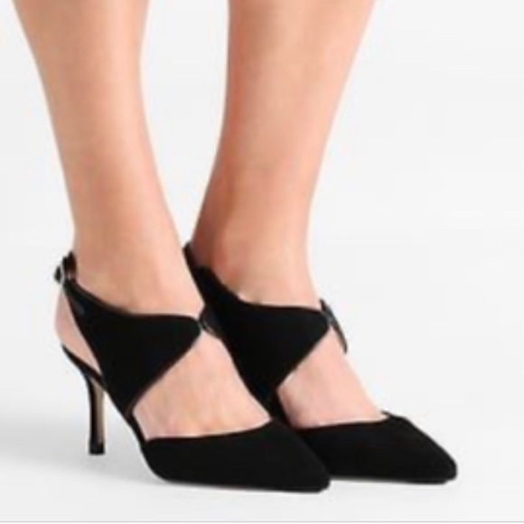 LK Bennett Shoes - L.K. Bennett London Black Cecily Suede Kitten Heel, Size 9/40